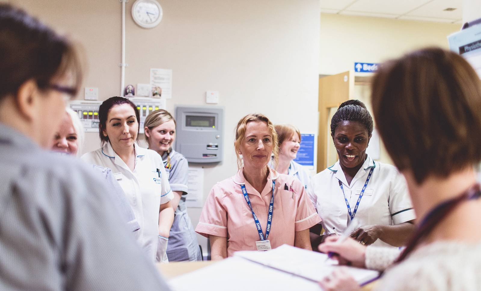 A picture of a group of NHFT Nurses