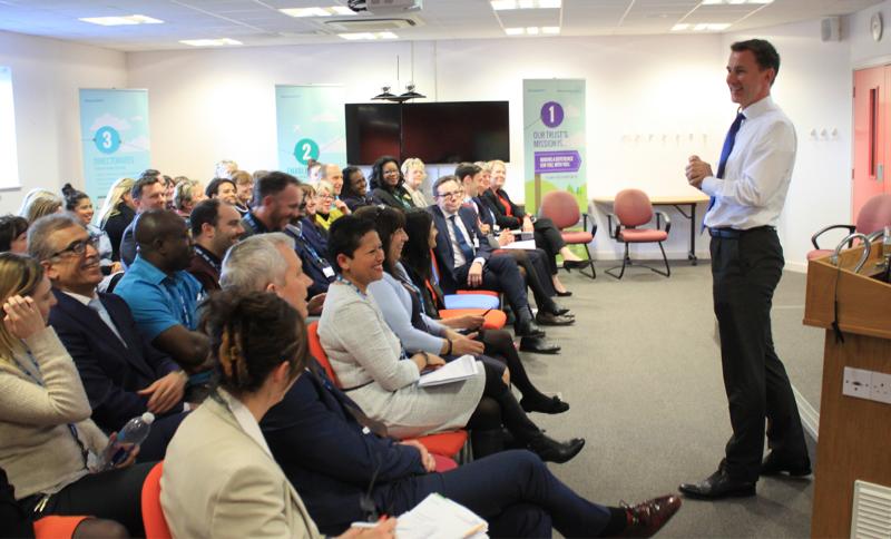 Jeremy Hunt visits the Trust to speak about patient safety