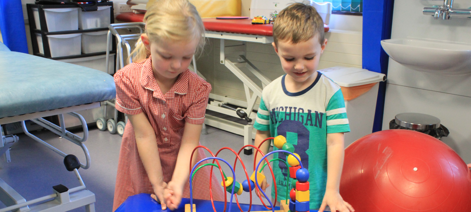 Two children playing