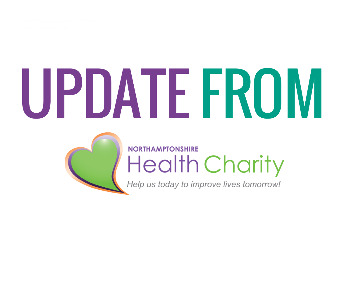 Words sayings news update and the Northamptonshire Health and Charity logo