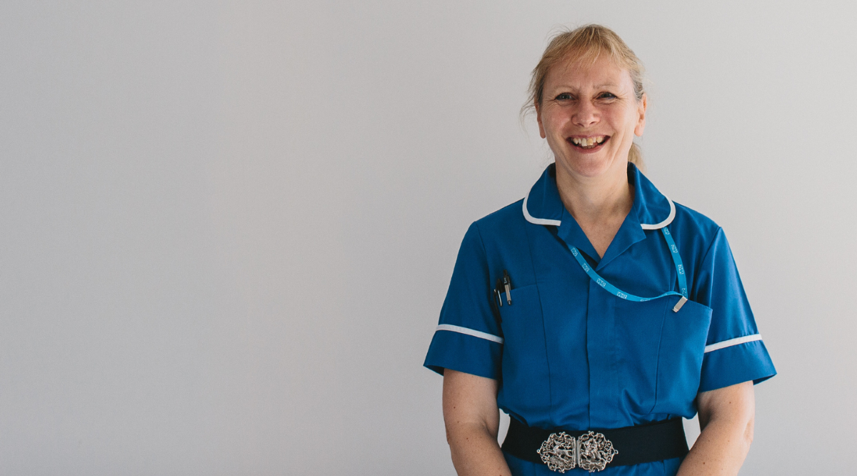 Nurse smiling at camera