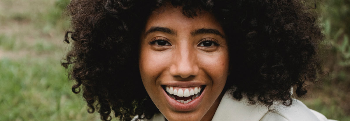 Woman smiling at camera