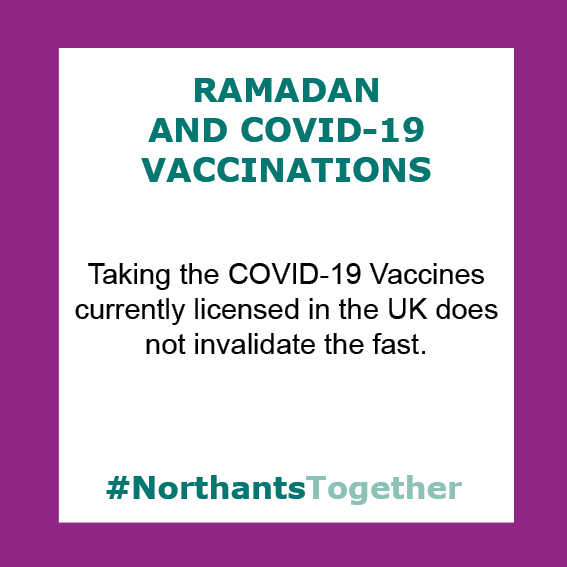 Taking the covid-19 vaccine during Ramadan does not invalidate the fast