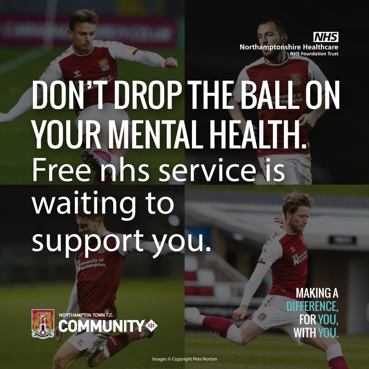 Don't drop the ball on your mental health. Free nhs service is waiting to support you