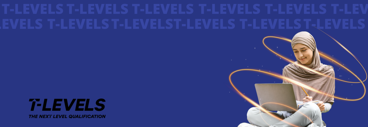A banner with the t-levels logo on