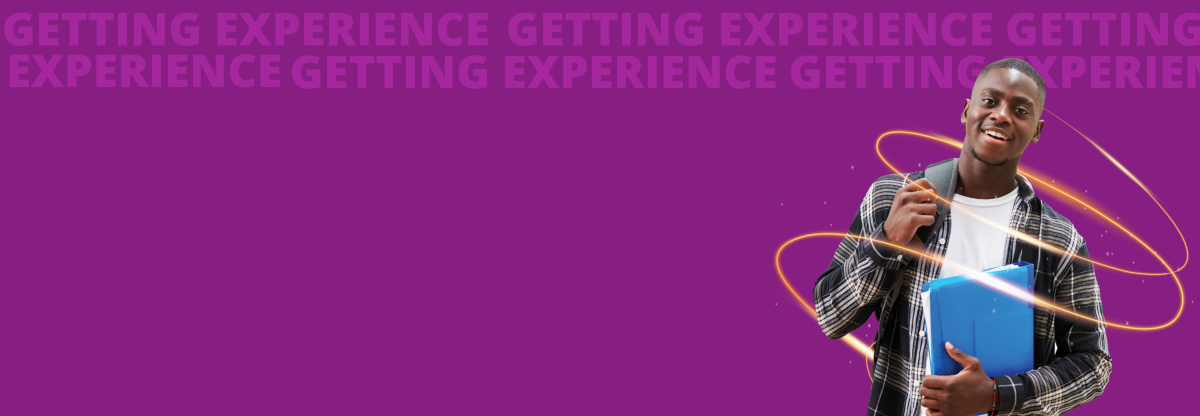 An image which says getting experience for the getting experience page.