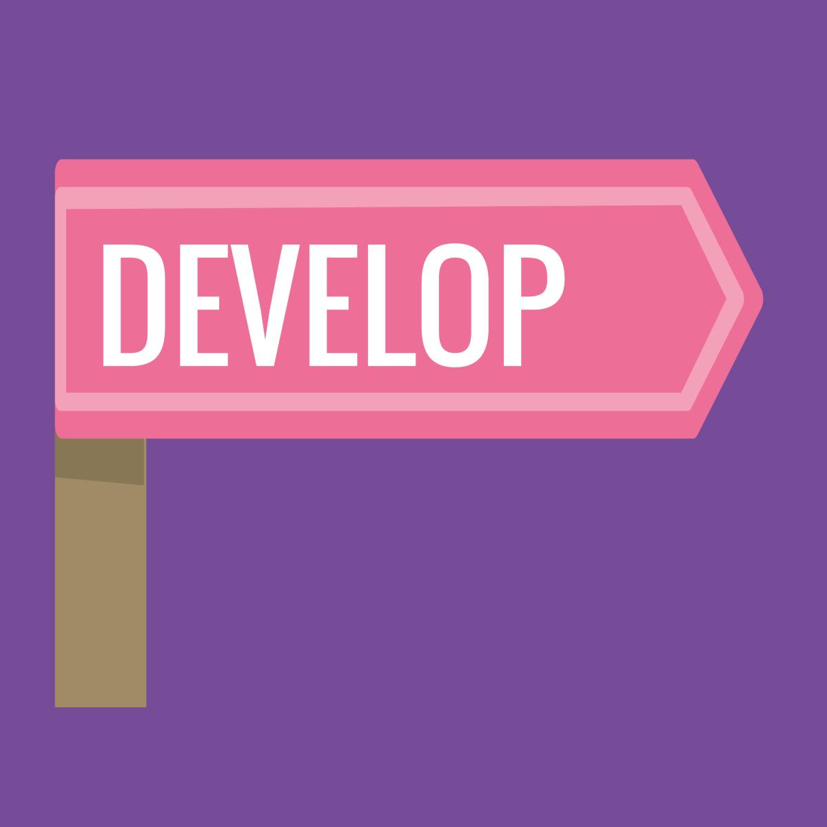 Develop road sign