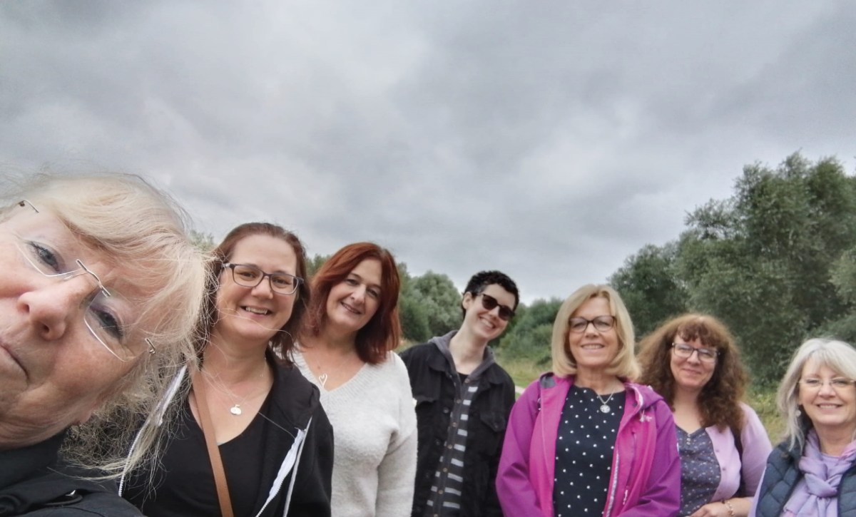 Volunteer services team at NHFT outside