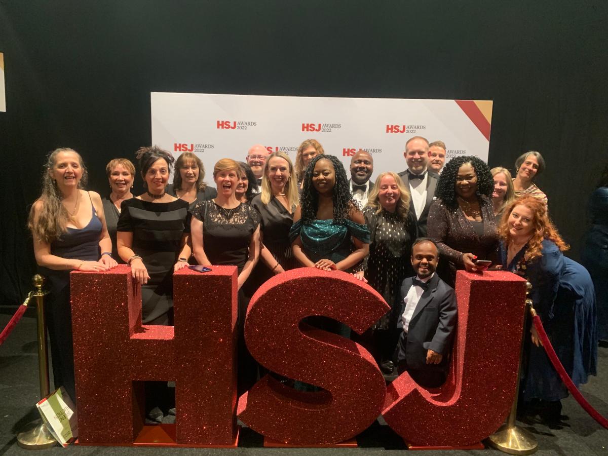 Team NHFT at the 2022 HSJ Awards ceremony shortlisted for Trust of the Year