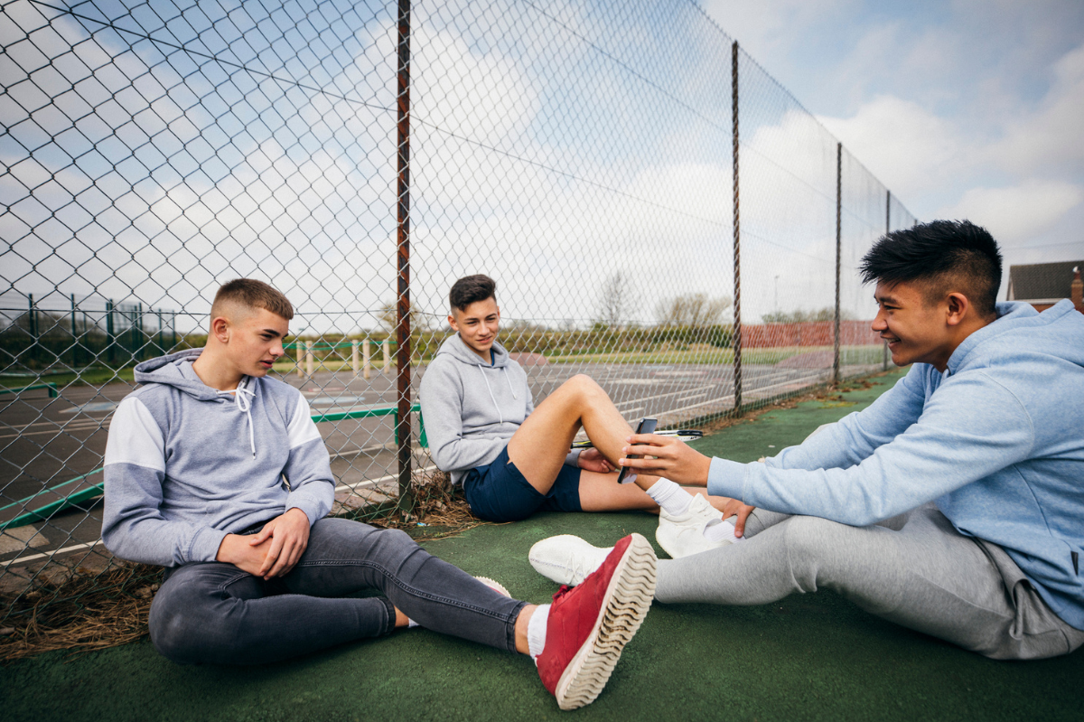 Young people relaxing