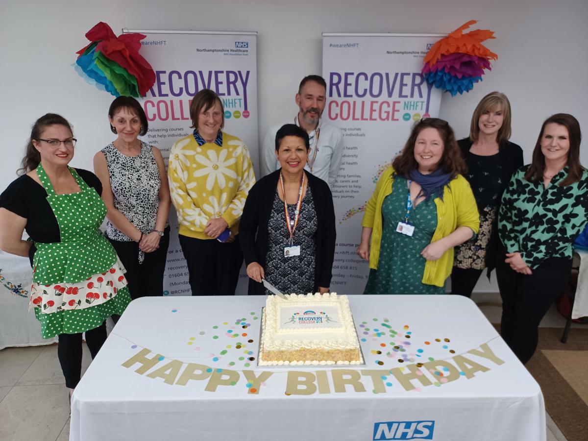 Recovery College 5th birthday cake cutting