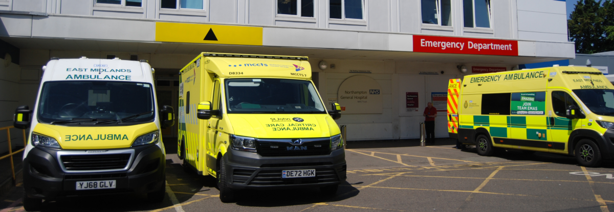 The front of the Emergency Department at Northampton General Hospital