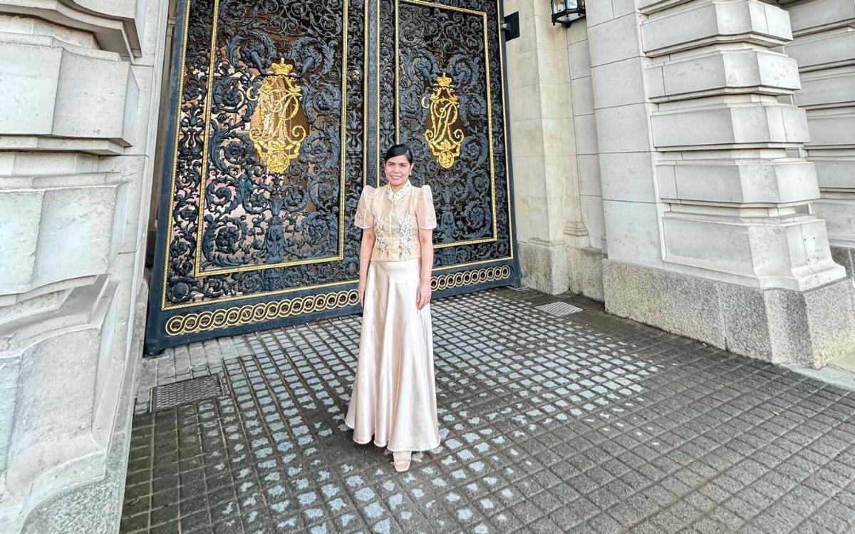 Nurse Kriss Uy Maria at Buckingham Palace for King's Reception