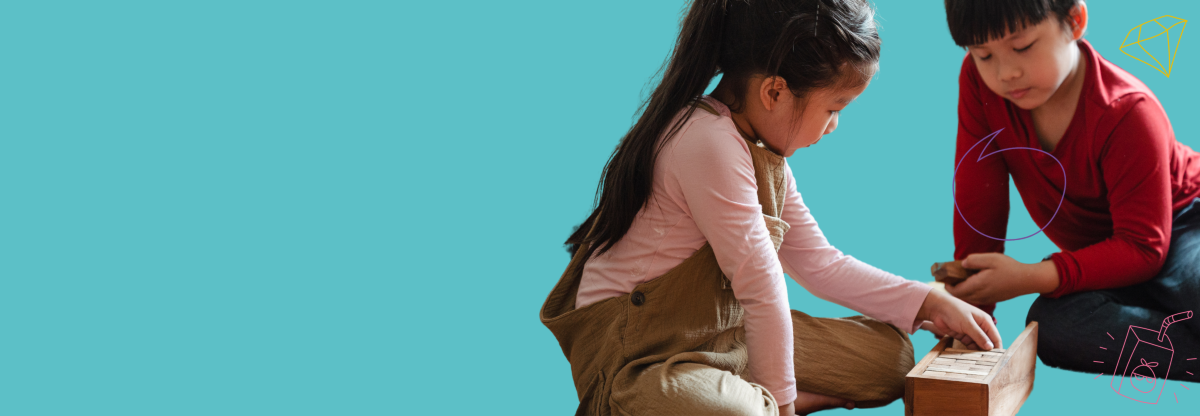 Two children playing