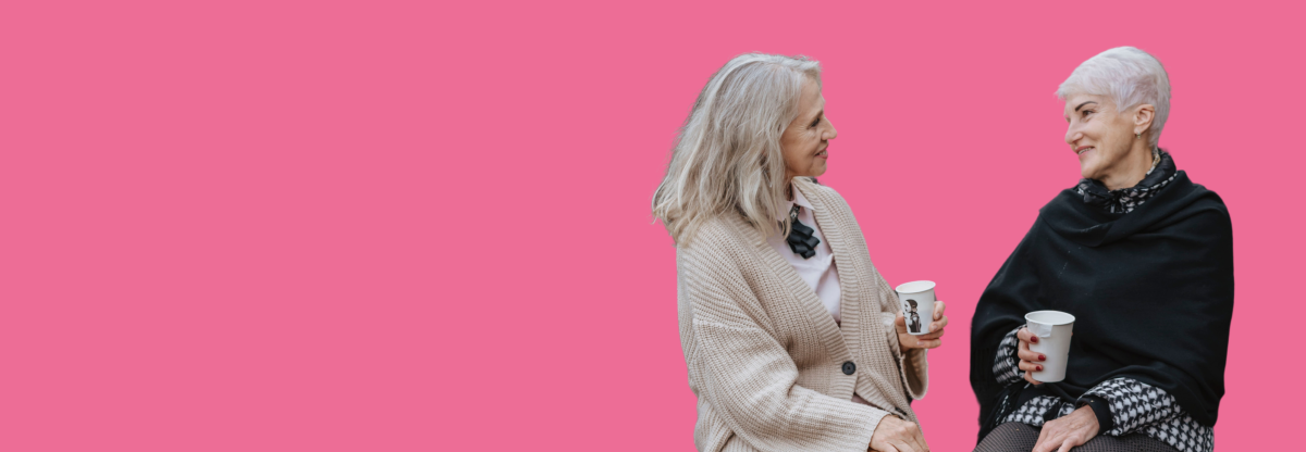 Two older women having a conversation