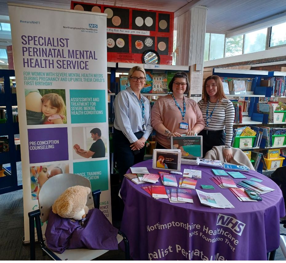 Specialist Perinatal Team at library event in Wellingborough
