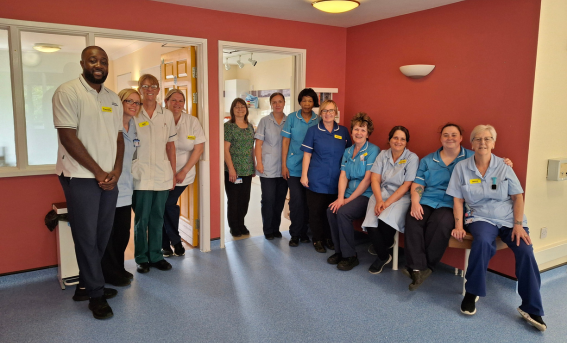 Members of NHFT's Beechwood ward team following their move to Spinneyfields Care Centre in Rushden